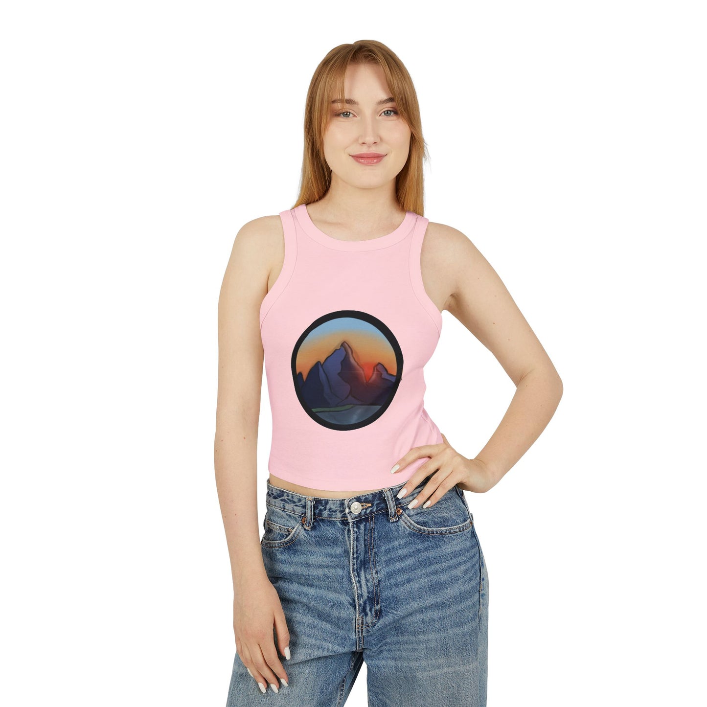 Copy of Copy of Floral Women's Ribbed Tank Top, Stylish Crop Top, Summer Wear, Beach Attire, Casual Outfit, Gift for Her
