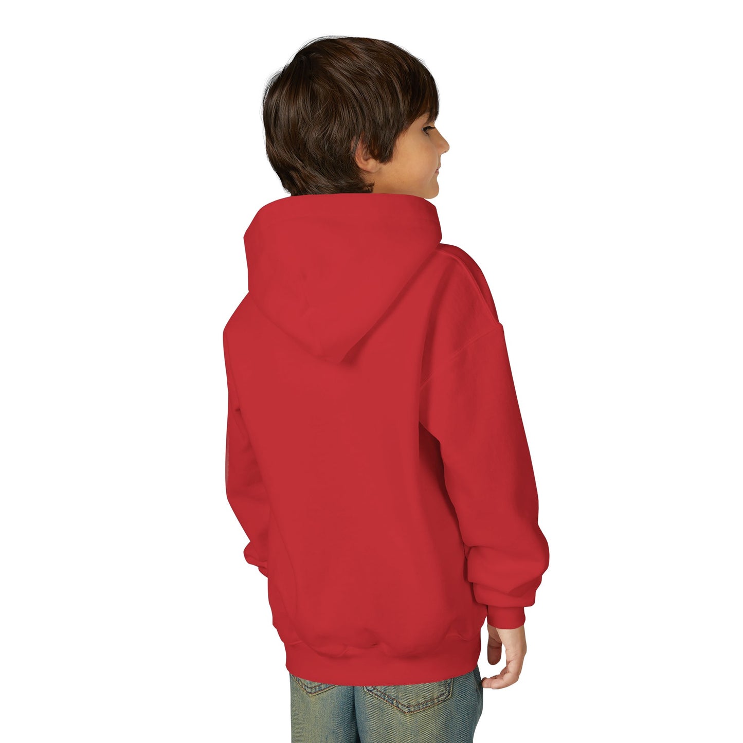 White of Youth Heart-Embellished Hooded Sweatshirt, Cozy Winter Wear, Teen Gift, Valentine's Day Hoodie, Comfortable Layering