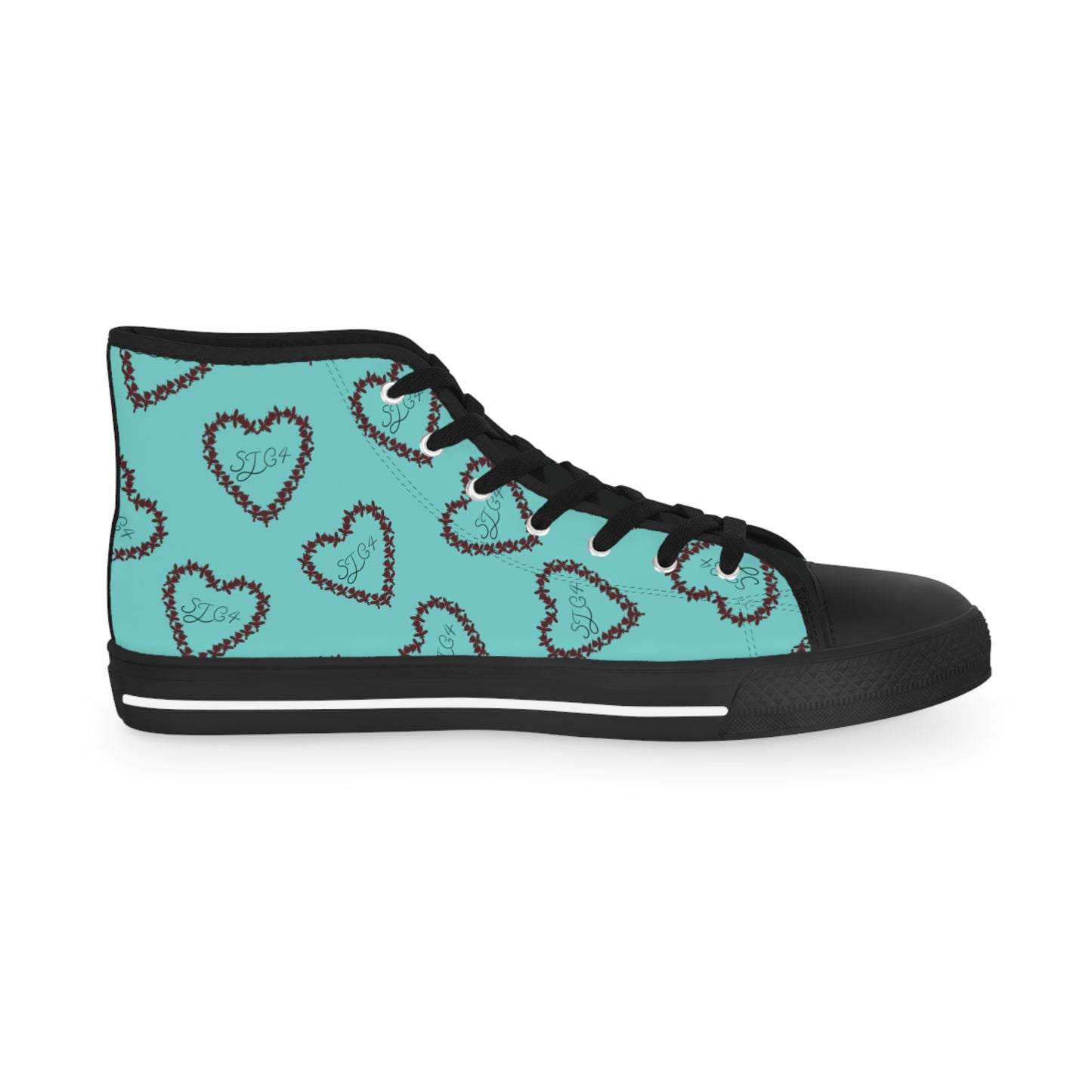 Blue Heart High Top Sneakers