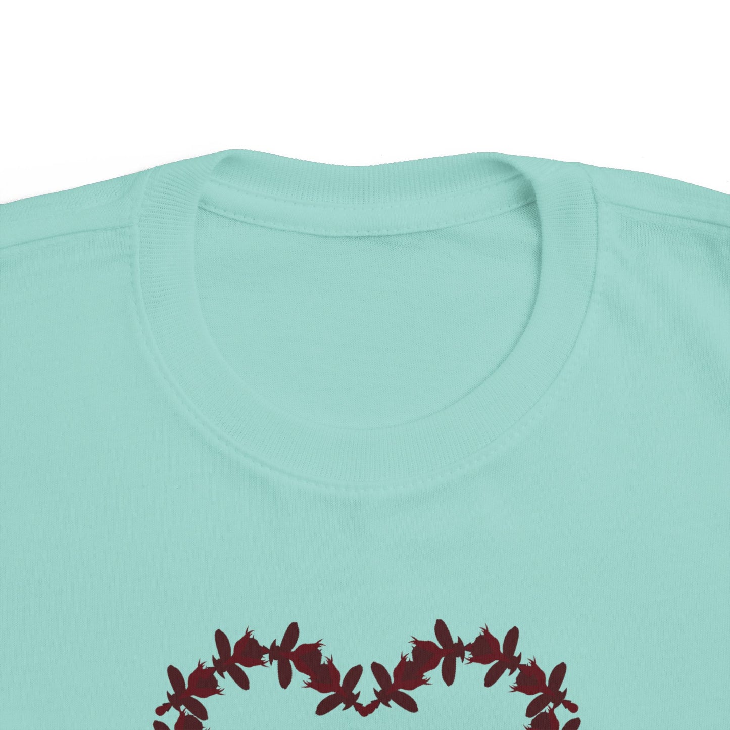 Heart-Shaped Floral Toddler Tee, Cute Kids T-Shirt, Baby Gift, Flower Print Shirt, Toddler Outfit, Party Wear