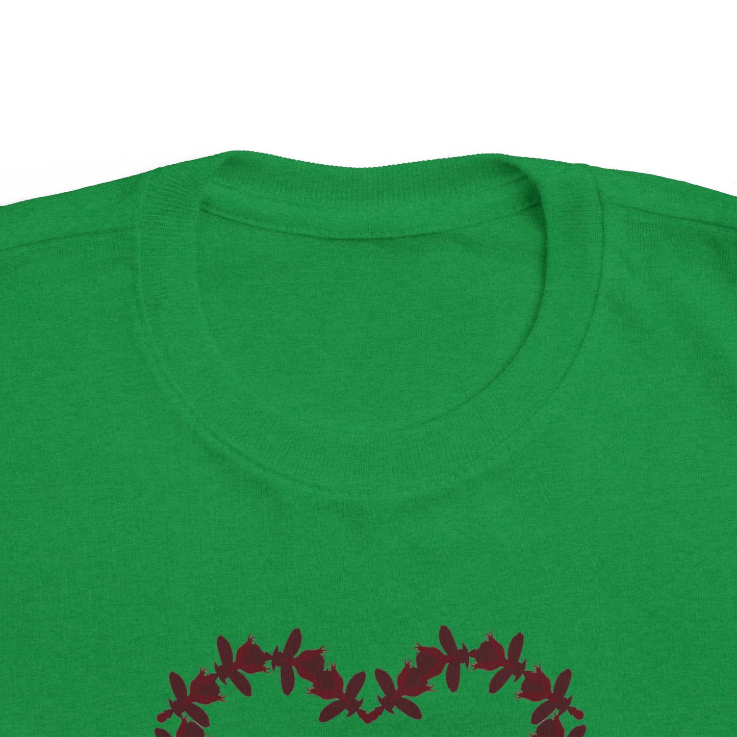Heart-Shaped Floral Toddler Tee, Cute Kids T-Shirt, Baby Gift, Flower Print Shirt, Toddler Outfit, Party Wear