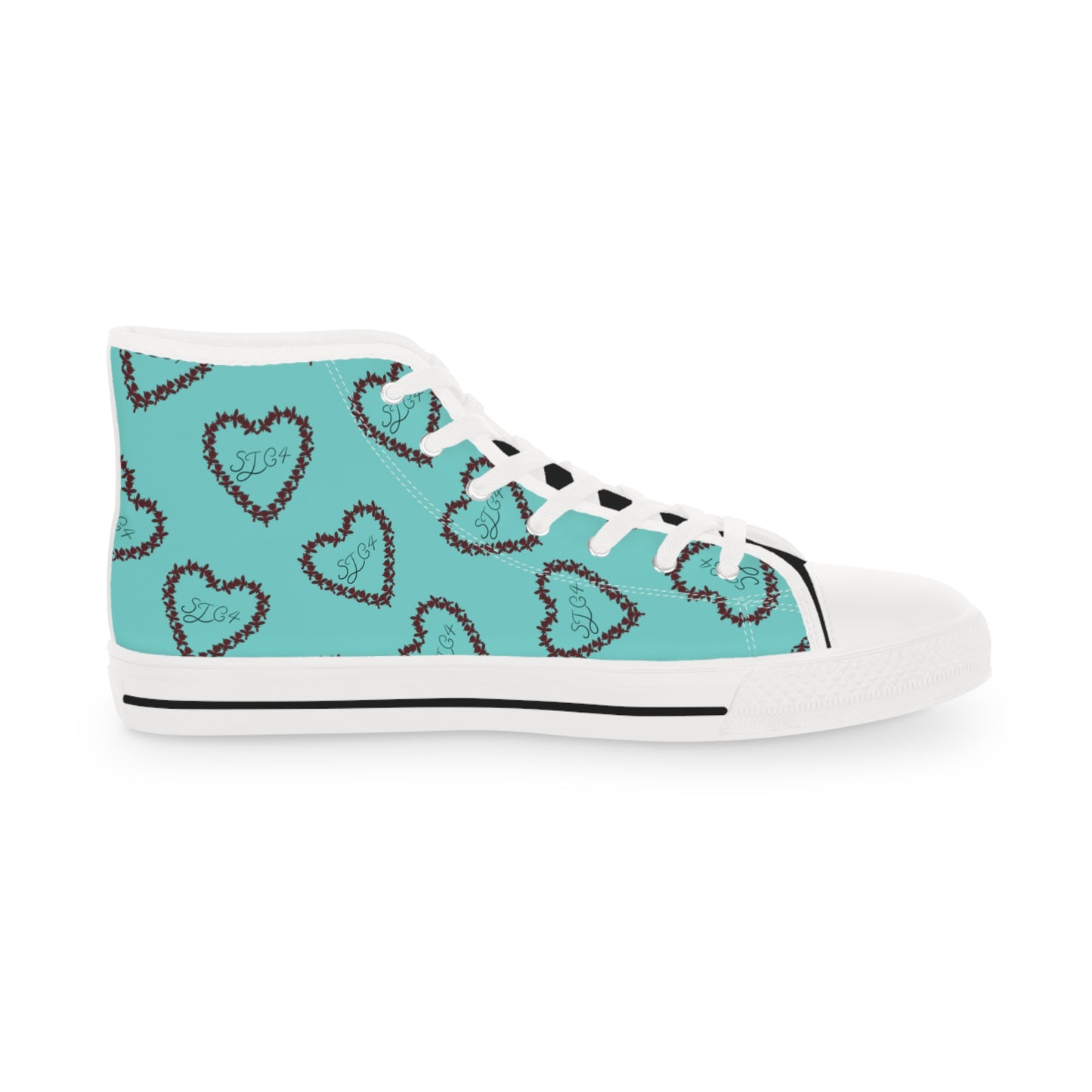 Blue Heart High Top Sneakers