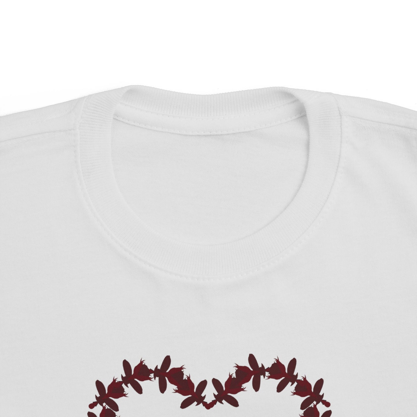Heart-Shaped Floral Toddler Tee, Cute Kids T-Shirt, Baby Gift, Flower Print Shirt, Toddler Outfit, Party Wear