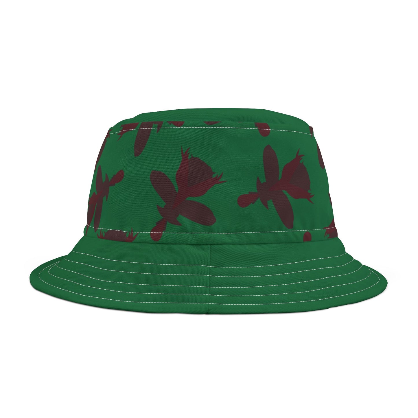 Floral Green Bucket Hat - Trendy Summer Accessory, Outdoor Fashion, Gift for Him/Her, Festival Wear, Beach Hat