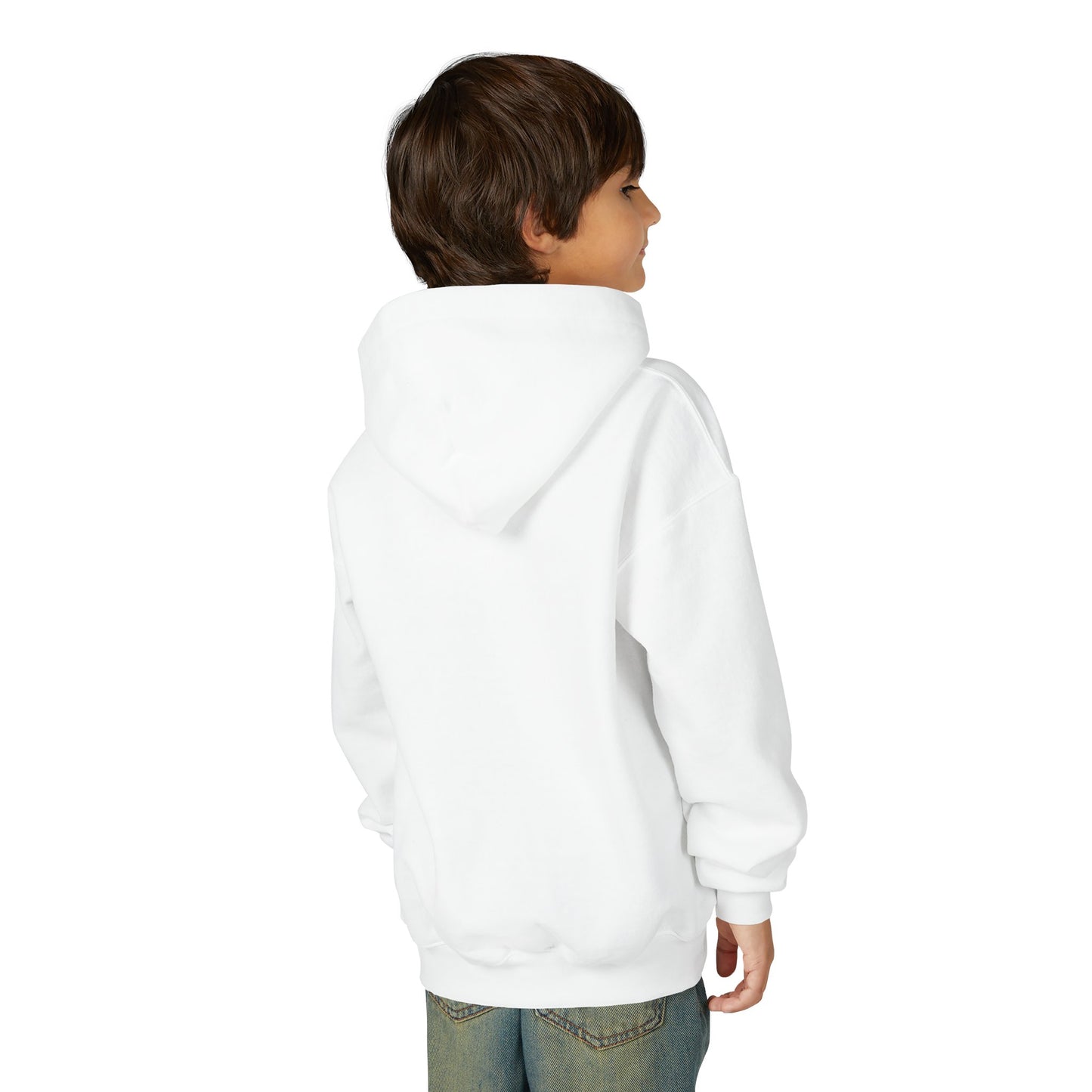 Youth Heart-Embellished Hooded Sweatshirt, Cozy Winter Wear, Teen Gift, Valentine's Day Hoodie, Comfortable Layering