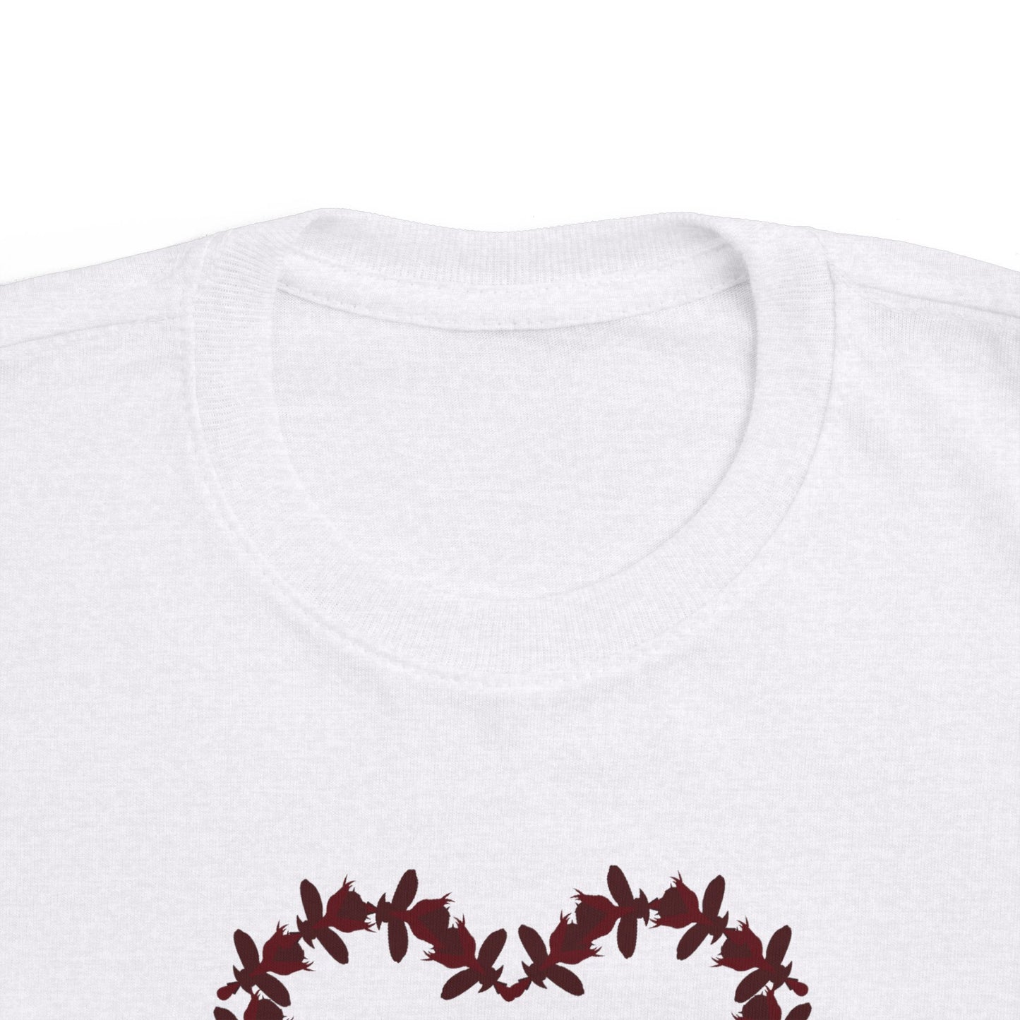 Heart-Shaped Floral Toddler Tee, Cute Kids T-Shirt, Baby Gift, Flower Print Shirt, Toddler Outfit, Party Wear