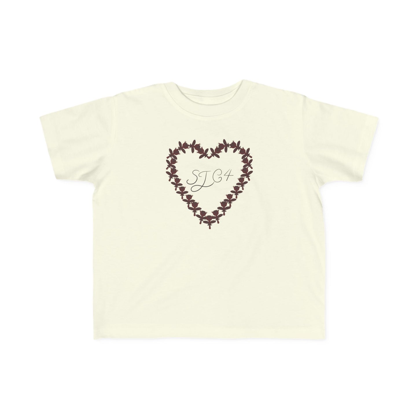 Heart-Shaped Floral Toddler Tee, Cute Kids T-Shirt, Baby Gift, Flower Print Shirt, Toddler Outfit, Party Wear