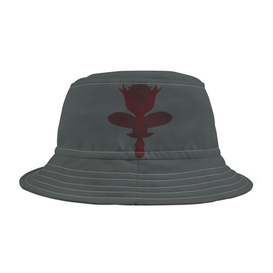 Floral Gray Bucket Hat - Trendy Summer Accessory, Outdoor Fashion, Gift for Him/Her, Festival Wear, Beach Hat
