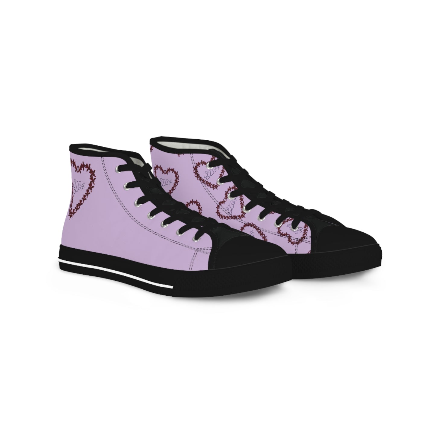 Purple Heart High Top Sneakers