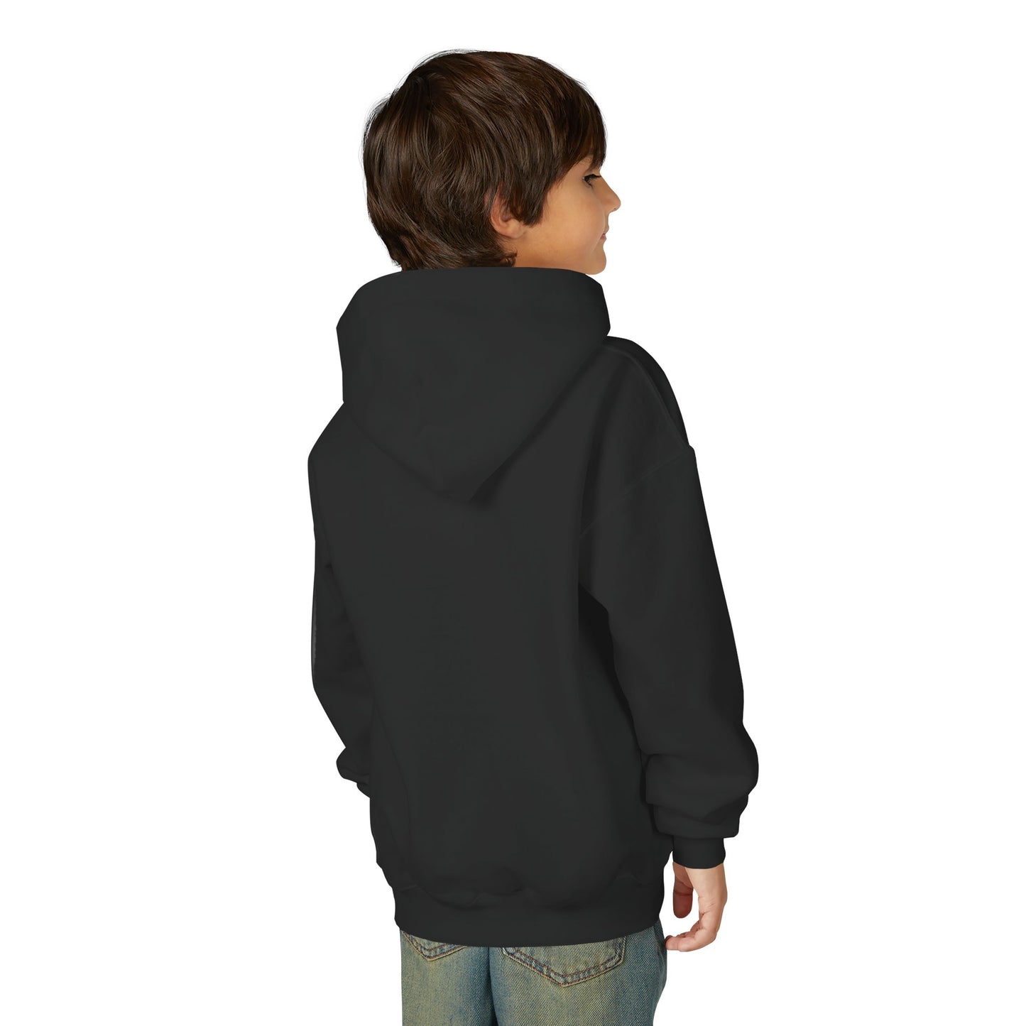 White of Youth Heart-Embellished Hooded Sweatshirt, Cozy Winter Wear, Teen Gift, Valentine's Day Hoodie, Comfortable Layering