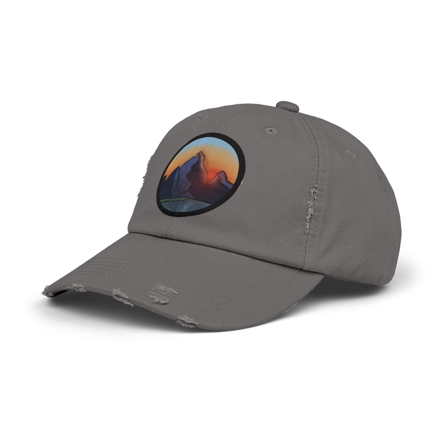 sunset Distressed Cap | Trendy Black Baseball Hat for Casual Outfits, Summer Fashion, Gift for Her, Outdoor Events, Everyday Wear