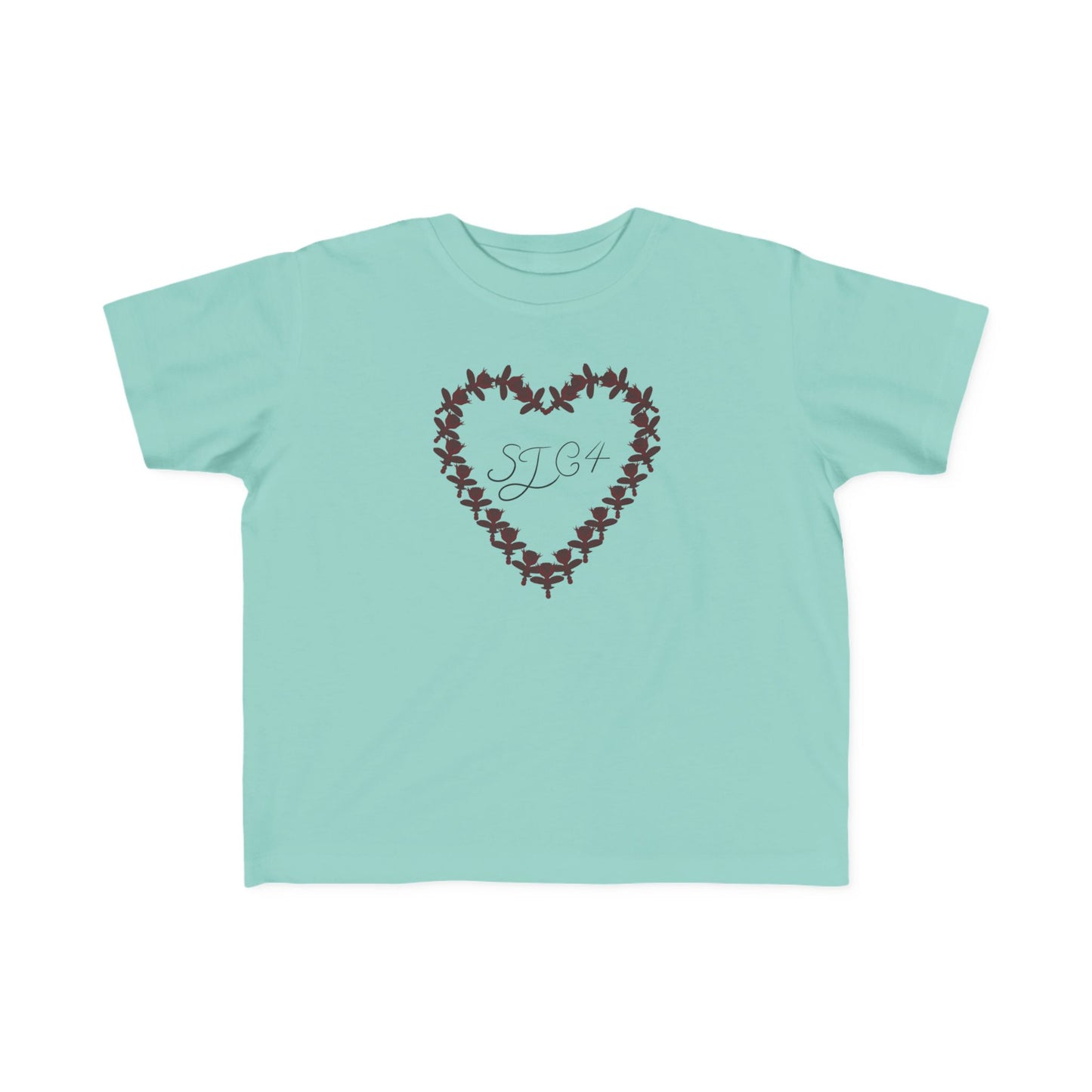 Heart-Shaped Floral Toddler Tee, Cute Kids T-Shirt, Baby Gift, Flower Print Shirt, Toddler Outfit, Party Wear