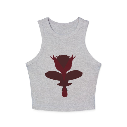 Copy of Floral Women's Ribbed Tank Top, Stylish Crop Top, Summer Wear, Beach Attire, Casual Outfit, Gift for Her