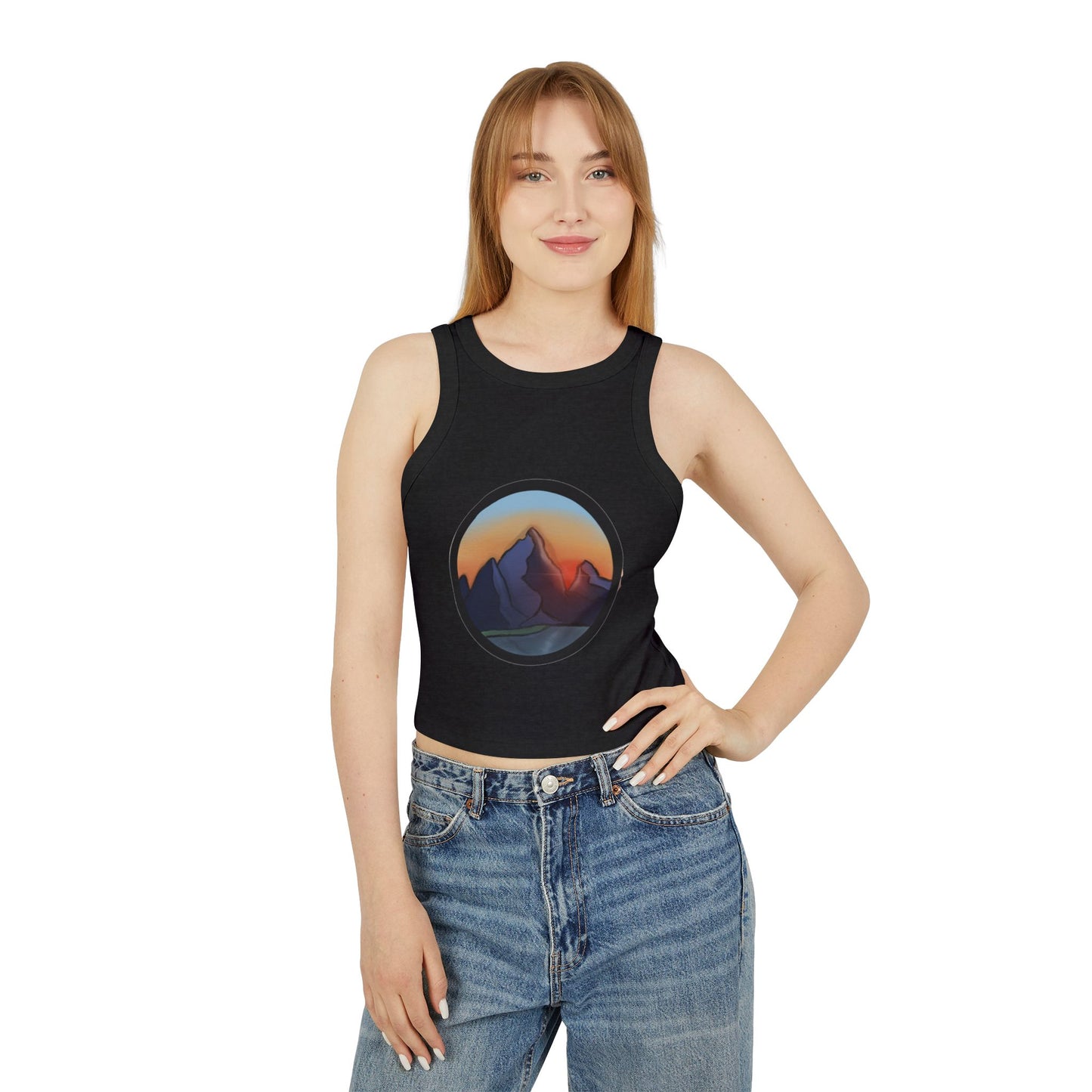 Copy of Copy of Floral Women's Ribbed Tank Top, Stylish Crop Top, Summer Wear, Beach Attire, Casual Outfit, Gift for Her