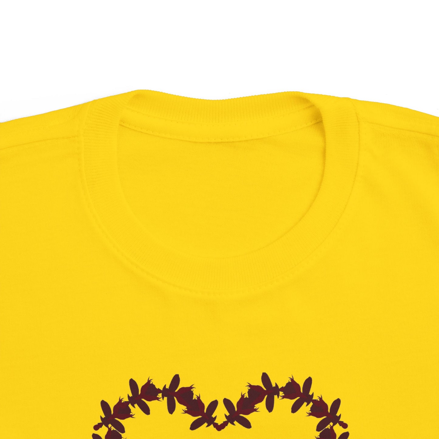 Heart-Shaped Floral Toddler Tee, Cute Kids T-Shirt, Baby Gift, Flower Print Shirt, Toddler Outfit, Party Wear