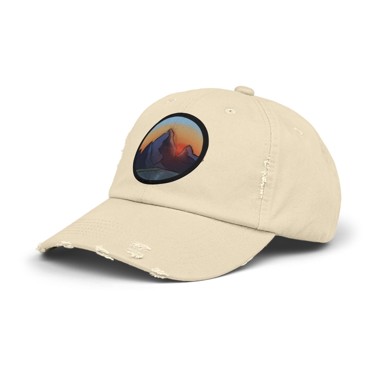 sunset Distressed Cap | Trendy Black Baseball Hat for Casual Outfits, Summer Fashion, Gift for Her, Outdoor Events, Everyday Wear