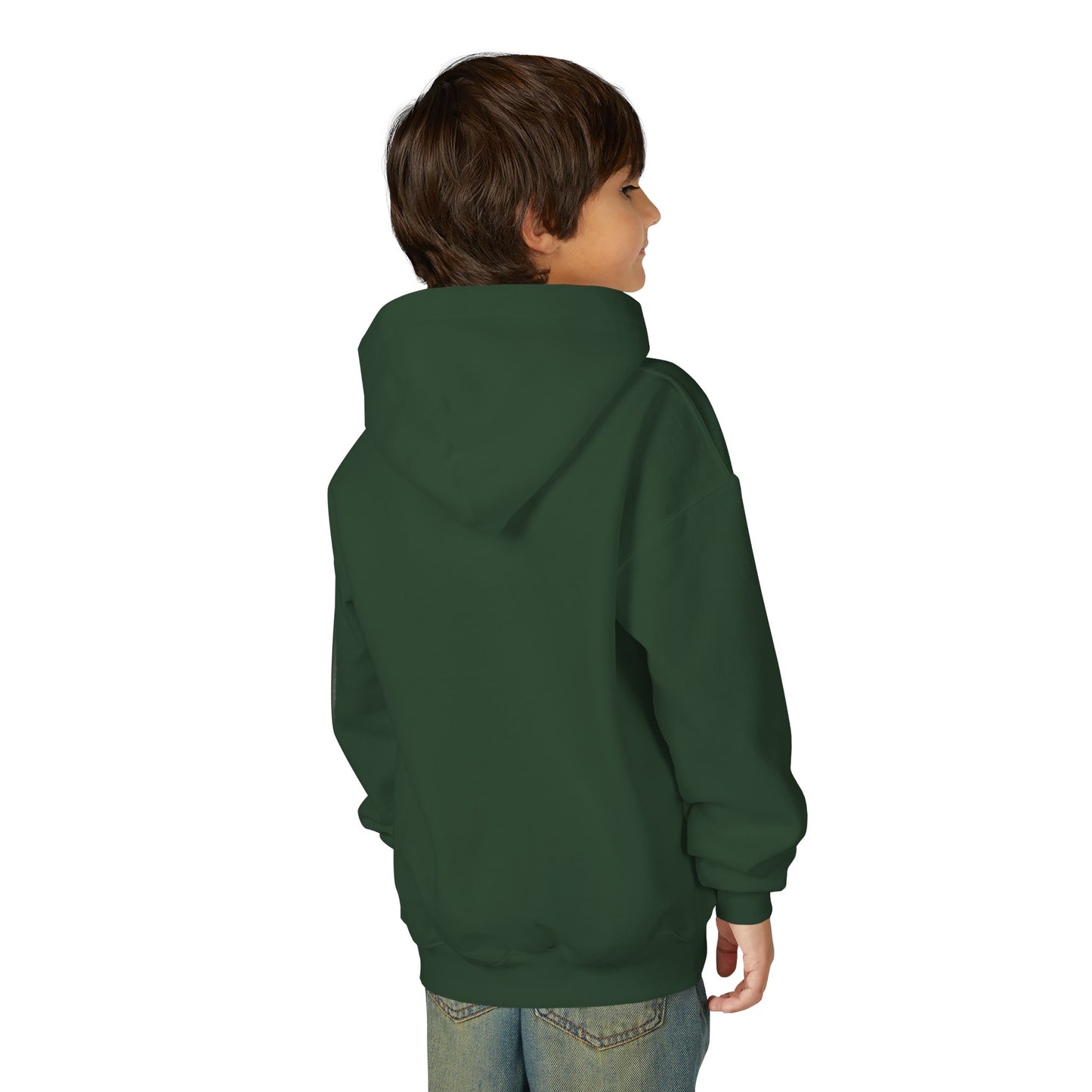 White of Youth Heart-Embellished Hooded Sweatshirt, Cozy Winter Wear, Teen Gift, Valentine's Day Hoodie, Comfortable Layering