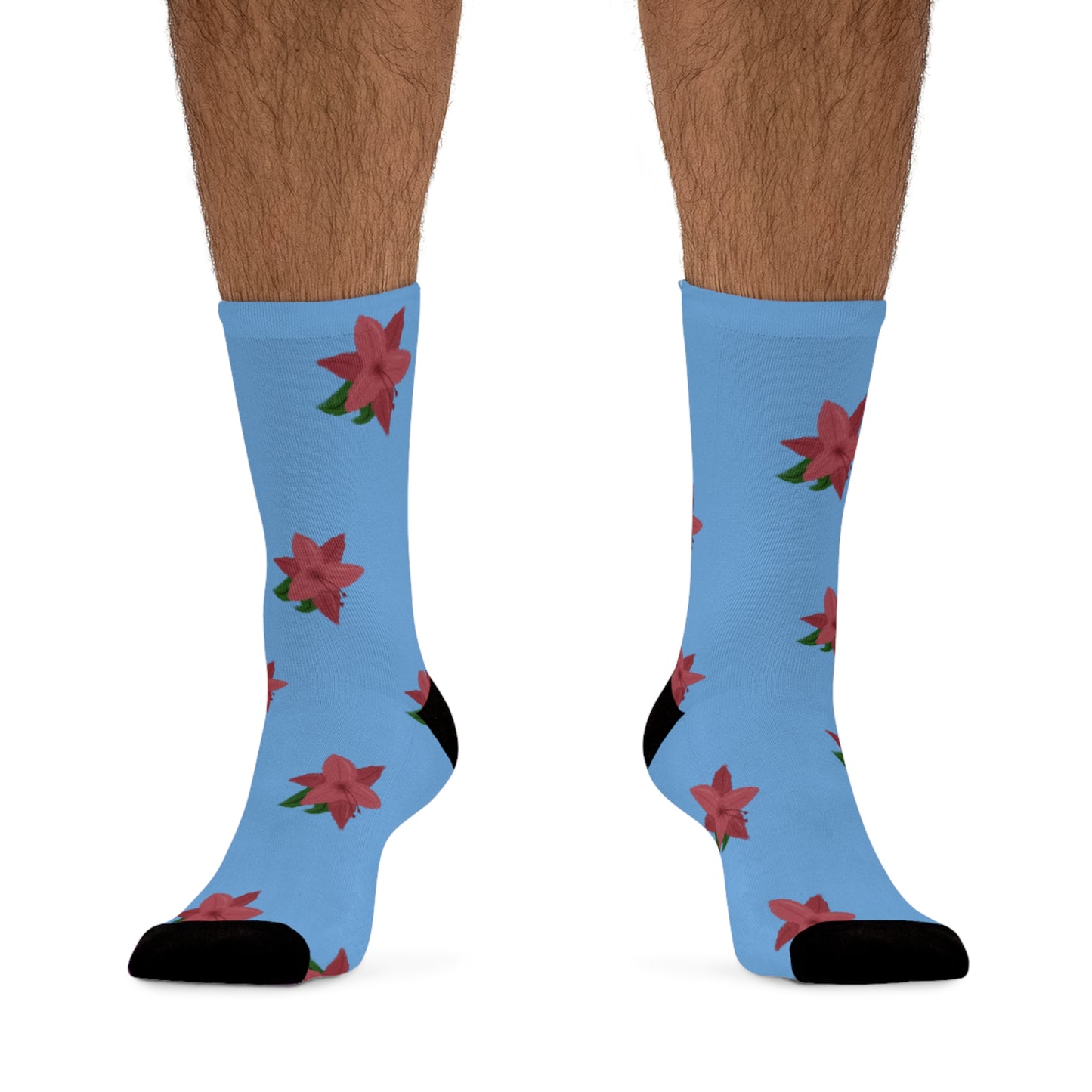 Colorful Floral Pattern Recycled Poly Socks - Eco-Friendly Gift, Stylish Accessory, Everyday Wear, Unique Sock Collection