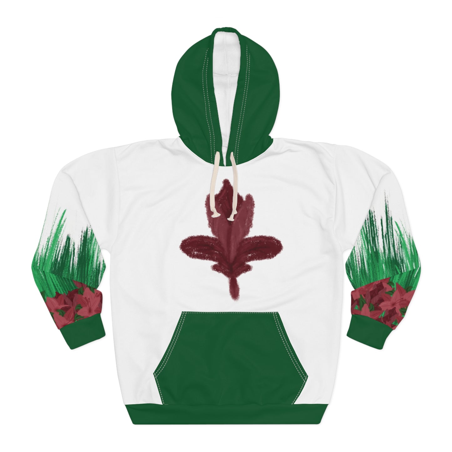 Nature-Inspired Unisex Pullover Hoodie, Cozy Hoodie for Every Day, Fall Gift, Floral AOP Design, Comfortable Casual Wear