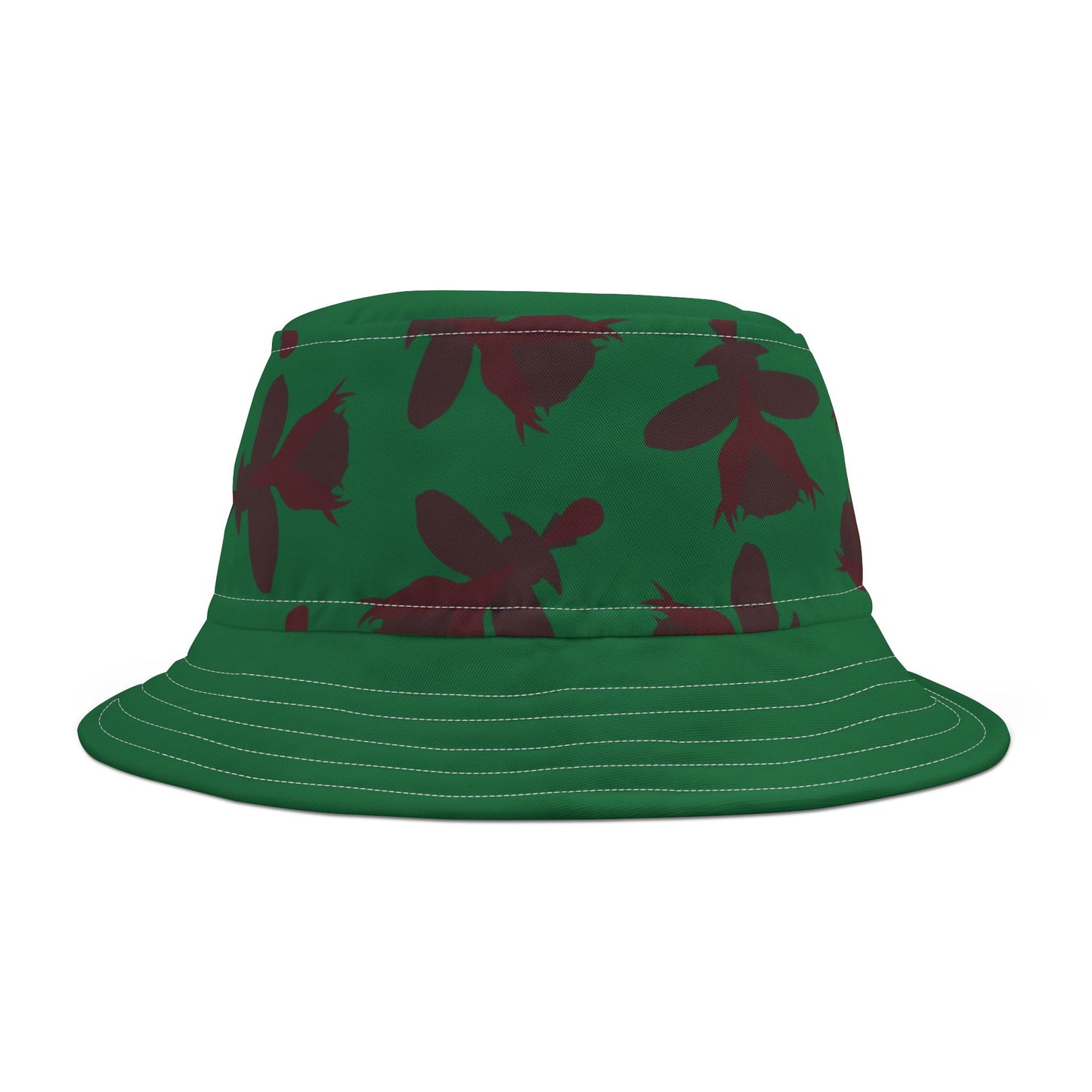 Floral Green Bucket Hat - Trendy Summer Accessory, Outdoor Fashion, Gift for Him/Her, Festival Wear, Beach Hat