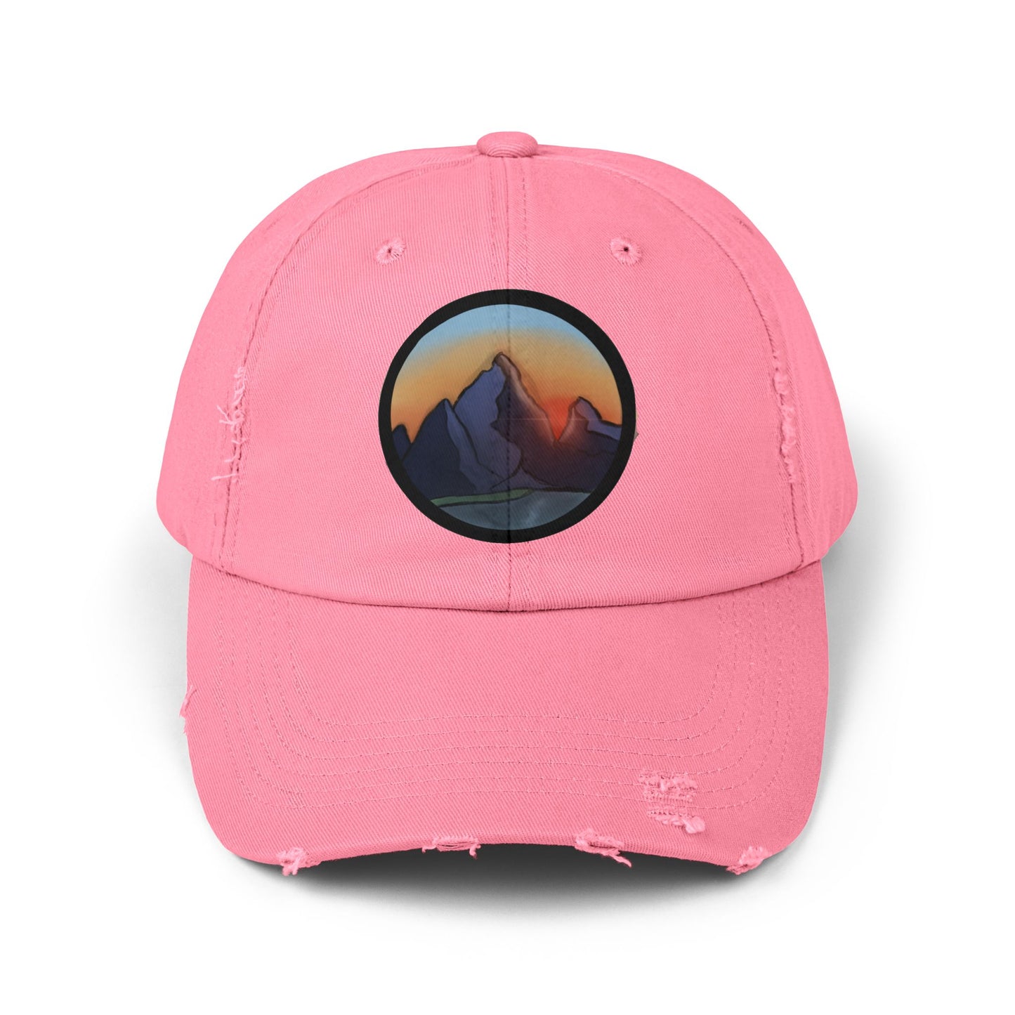 sunset Distressed Cap | Trendy Black Baseball Hat for Casual Outfits, Summer Fashion, Gift for Her, Outdoor Events, Everyday Wear