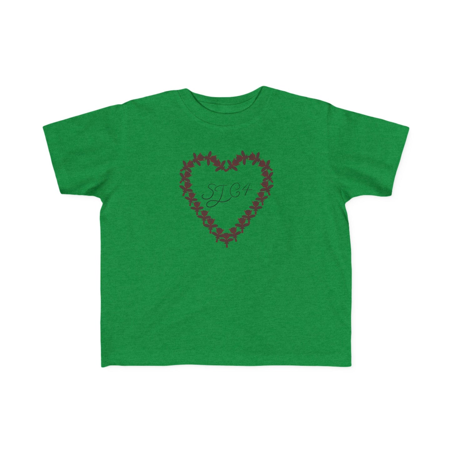 Heart-Shaped Floral Toddler Tee, Cute Kids T-Shirt, Baby Gift, Flower Print Shirt, Toddler Outfit, Party Wear
