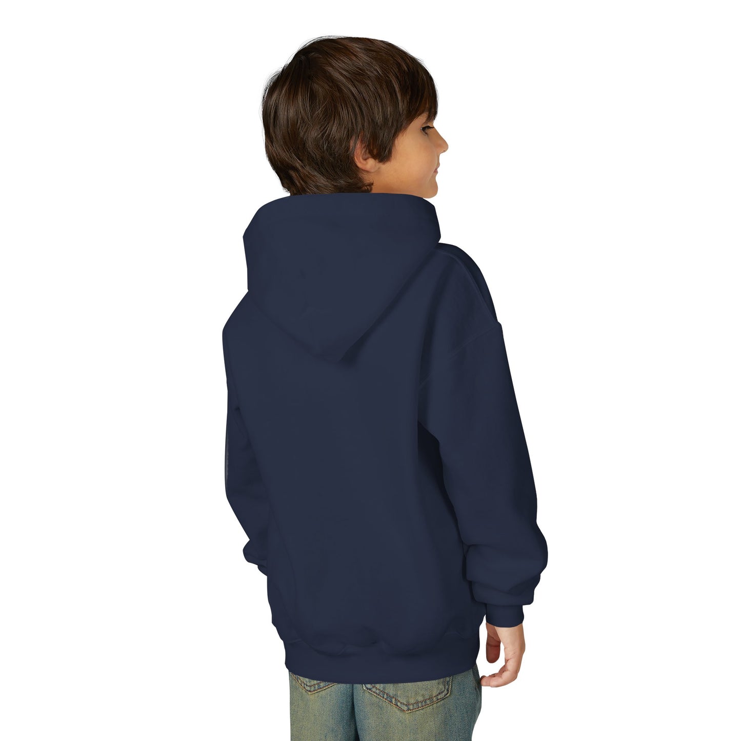 White of Youth Heart-Embellished Hooded Sweatshirt, Cozy Winter Wear, Teen Gift, Valentine's Day Hoodie, Comfortable Layering