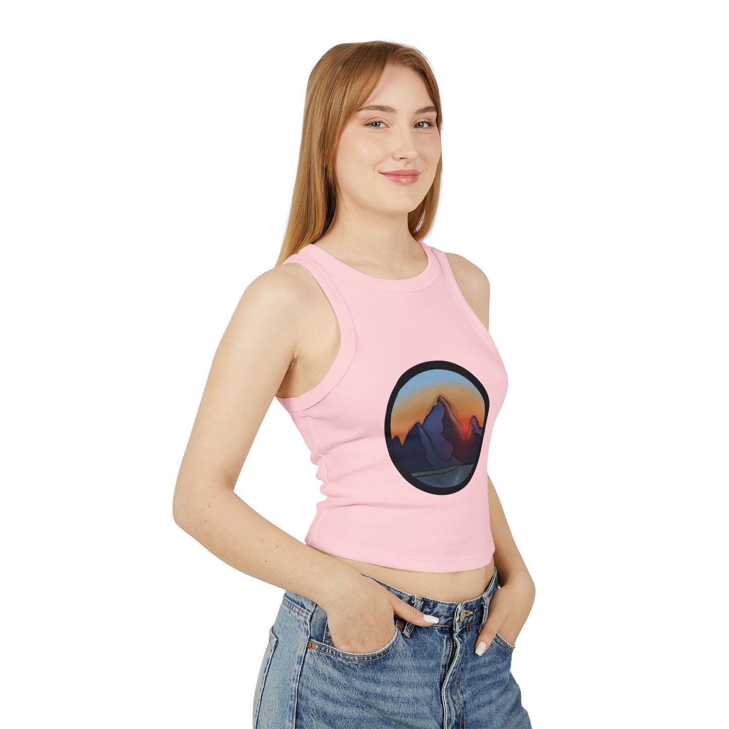 Copy of Copy of Floral Women's Ribbed Tank Top, Stylish Crop Top, Summer Wear, Beach Attire, Casual Outfit, Gift for Her
