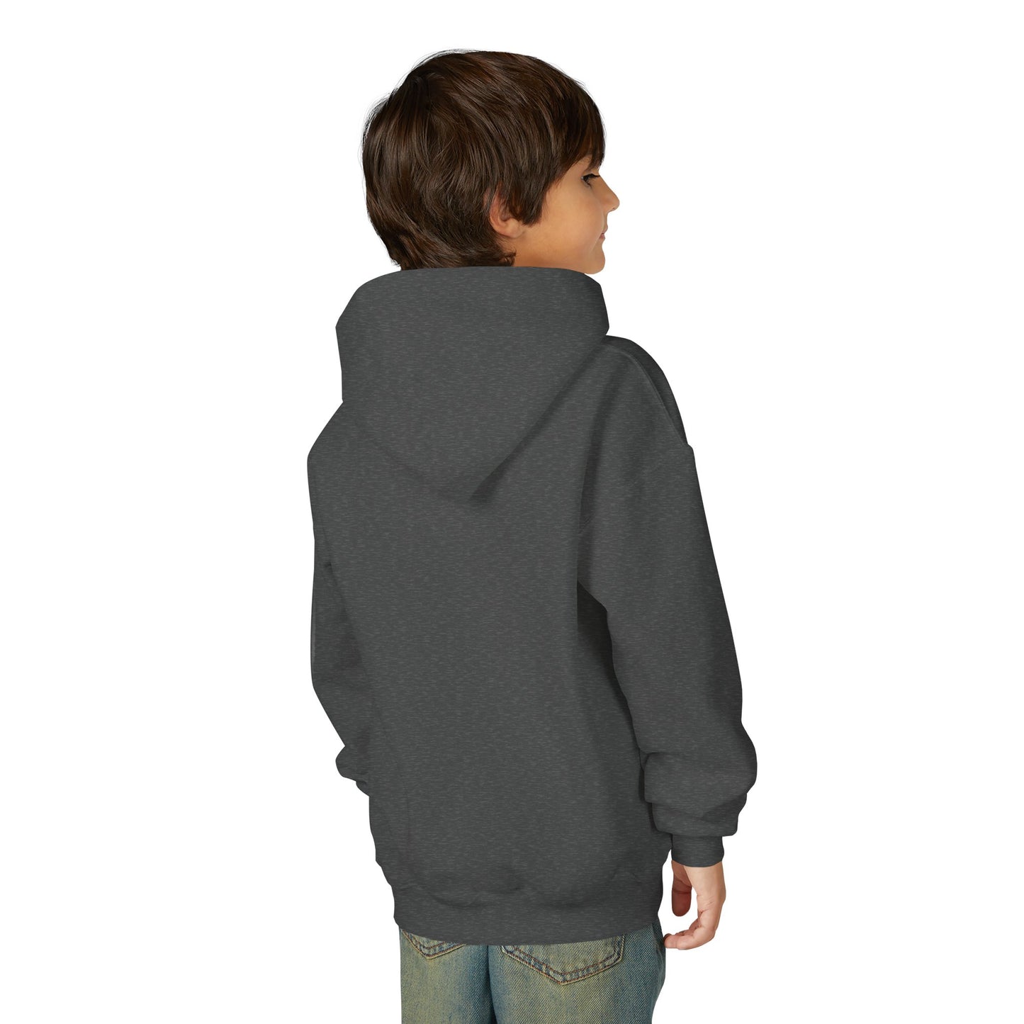 White of Youth Heart-Embellished Hooded Sweatshirt, Cozy Winter Wear, Teen Gift, Valentine's Day Hoodie, Comfortable Layering