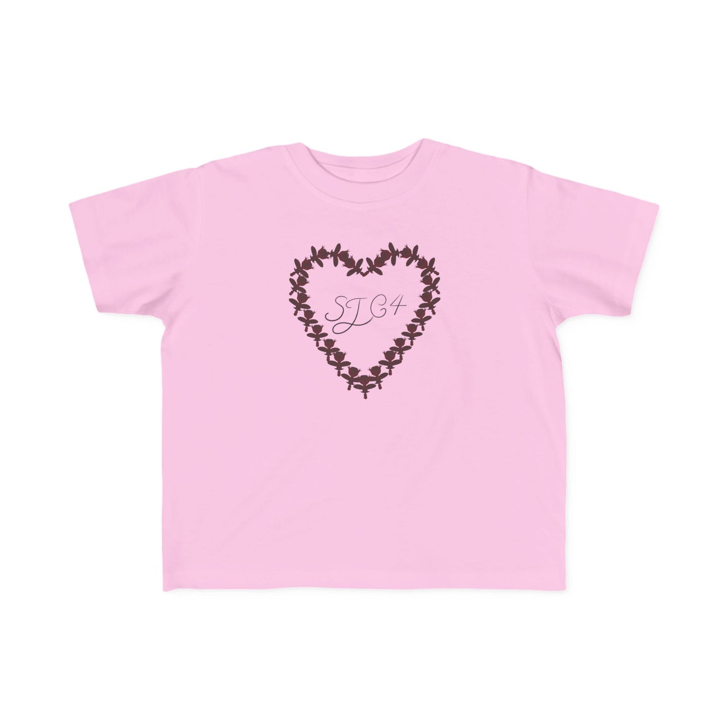 Heart-Shaped Floral Toddler Tee, Cute Kids T-Shirt, Baby Gift, Flower Print Shirt, Toddler Outfit, Party Wear
