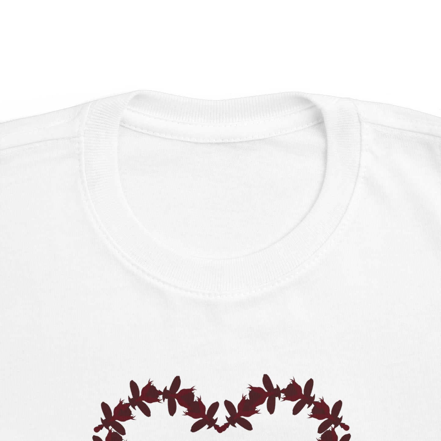 Heart-Shaped Floral Toddler Tee, Cute Kids T-Shirt, Baby Gift, Flower Print Shirt, Toddler Outfit, Party Wear