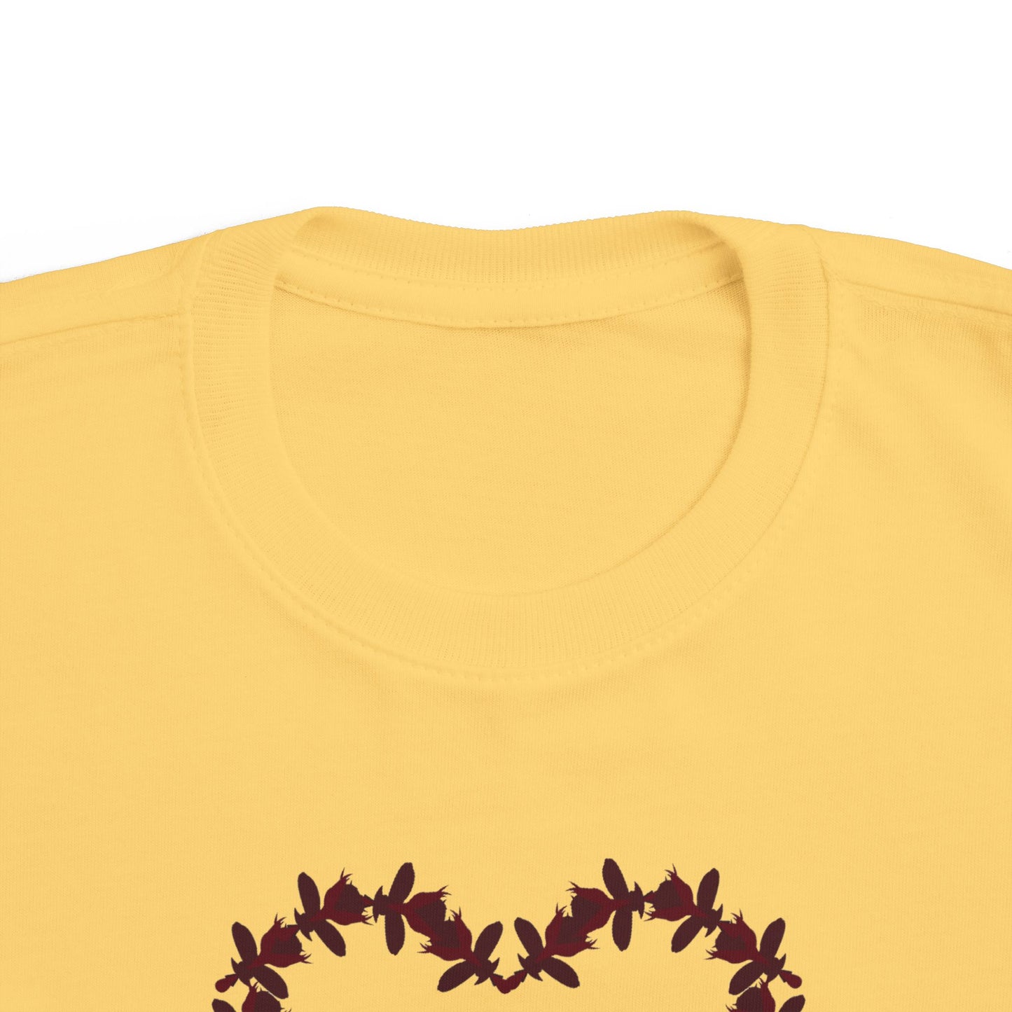Heart-Shaped Floral Toddler Tee, Cute Kids T-Shirt, Baby Gift, Flower Print Shirt, Toddler Outfit, Party Wear