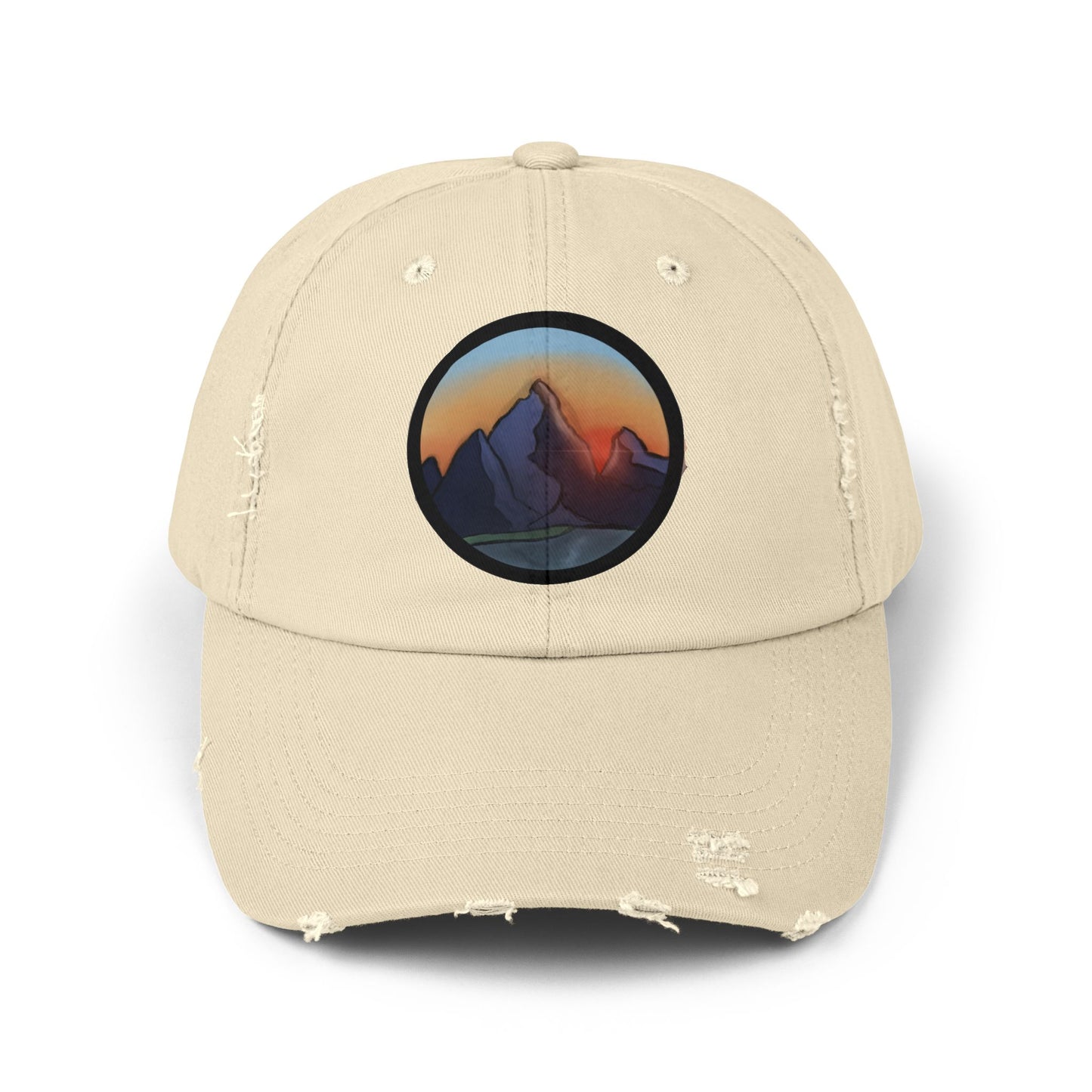 sunset Distressed Cap | Trendy Black Baseball Hat for Casual Outfits, Summer Fashion, Gift for Her, Outdoor Events, Everyday Wear