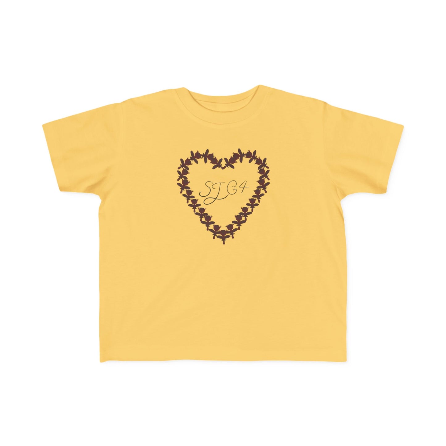 Heart-Shaped Floral Toddler Tee, Cute Kids T-Shirt, Baby Gift, Flower Print Shirt, Toddler Outfit, Party Wear