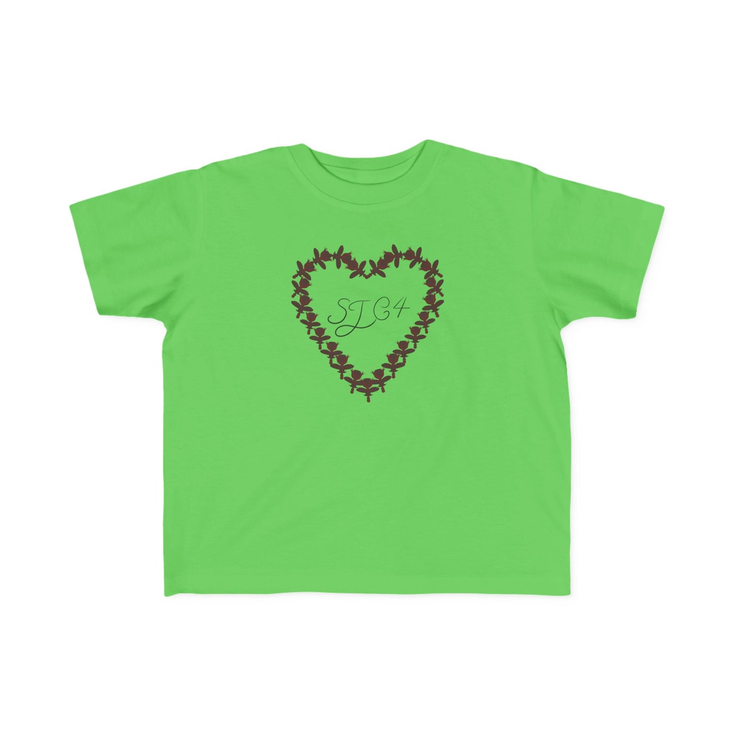 Heart-Shaped Floral Toddler Tee, Cute Kids T-Shirt, Baby Gift, Flower Print Shirt, Toddler Outfit, Party Wear