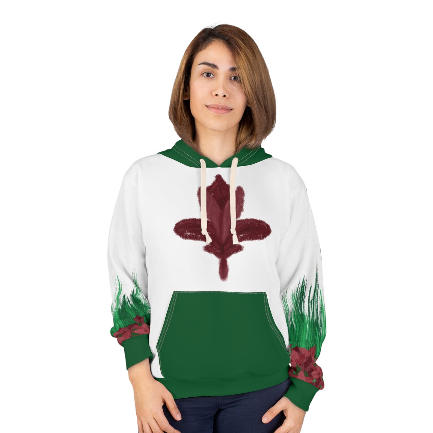 Nature-Inspired Unisex Pullover Hoodie, Cozy Hoodie for Every Day, Fall Gift, Floral AOP Design, Comfortable Casual Wear