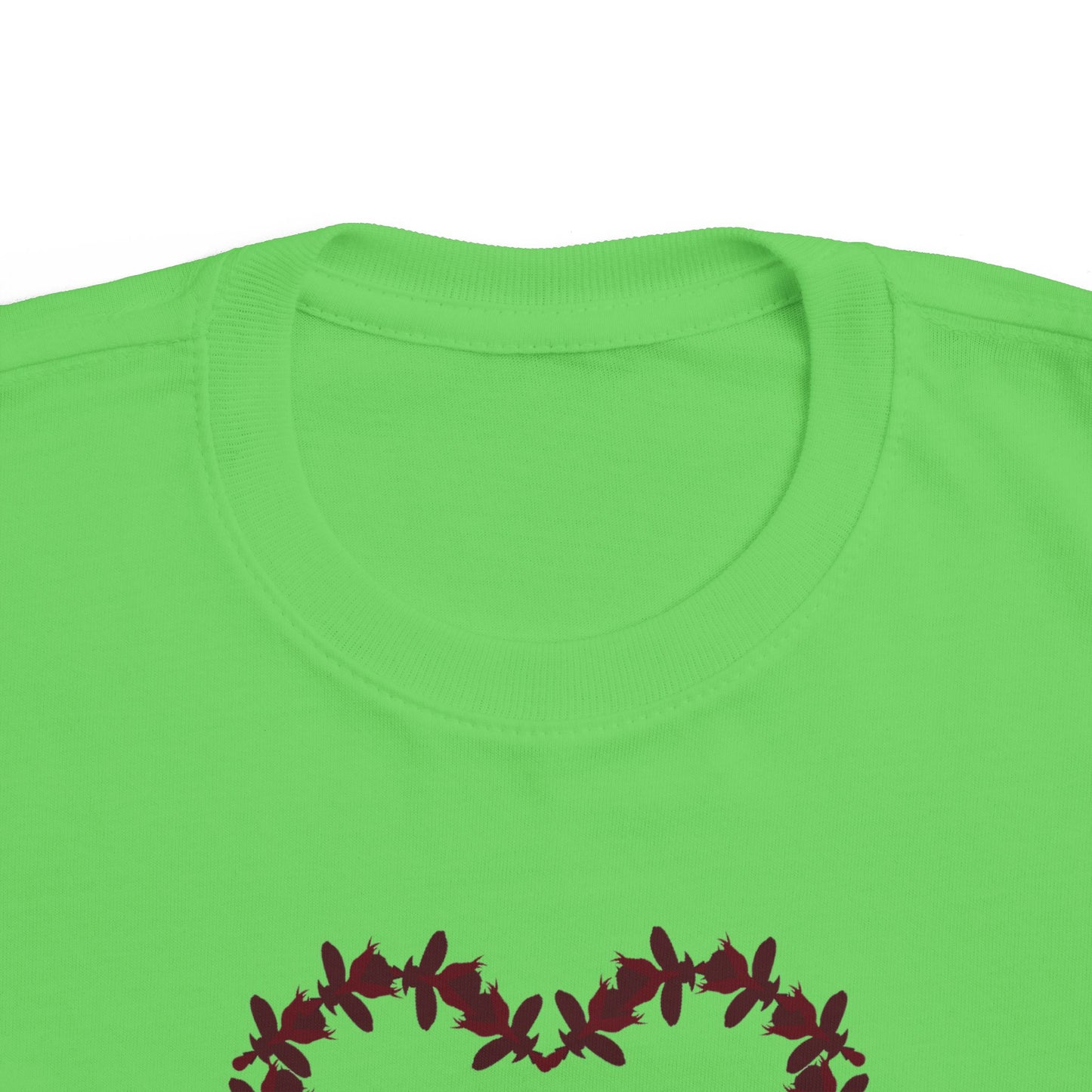 Heart-Shaped Floral Toddler Tee, Cute Kids T-Shirt, Baby Gift, Flower Print Shirt, Toddler Outfit, Party Wear