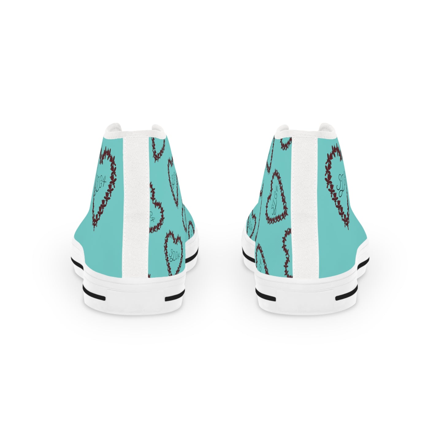 Blue Heart High Top Sneakers