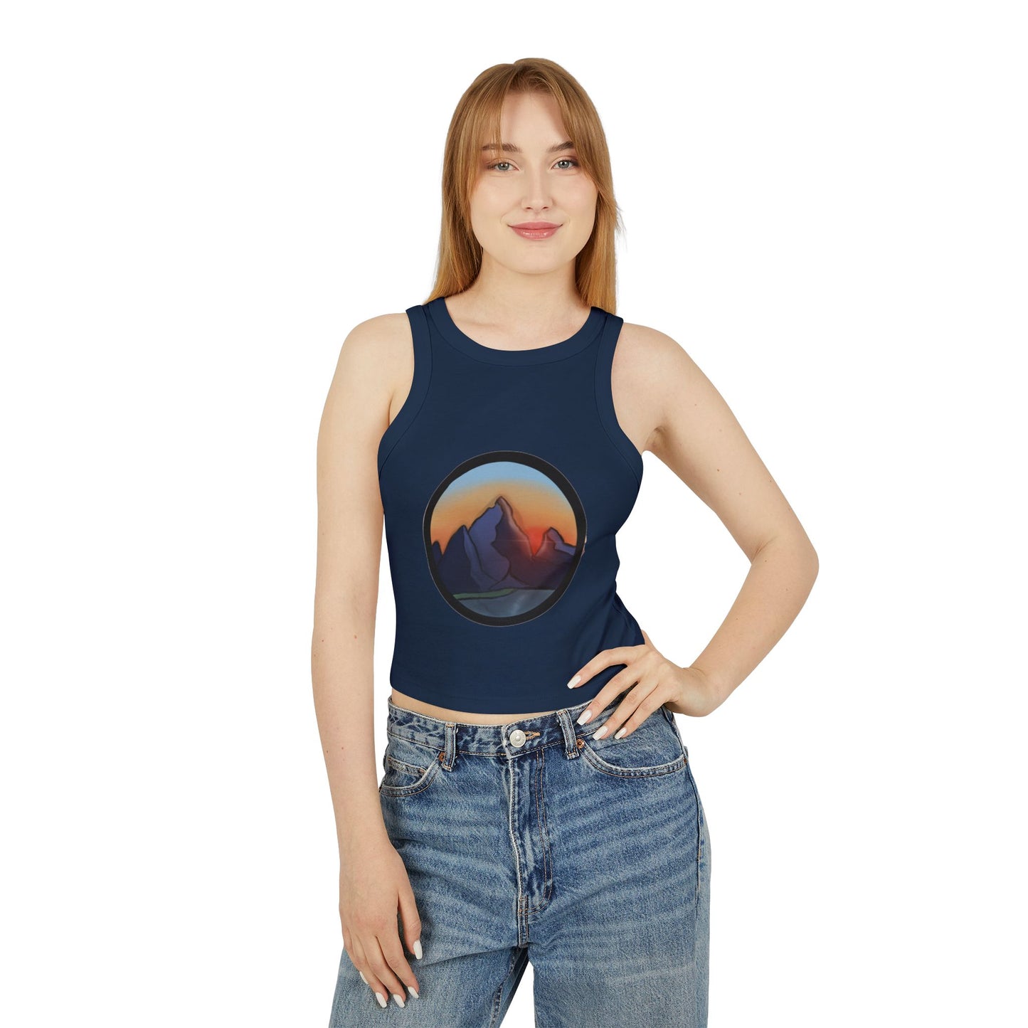 Copy of Copy of Floral Women's Ribbed Tank Top, Stylish Crop Top, Summer Wear, Beach Attire, Casual Outfit, Gift for Her