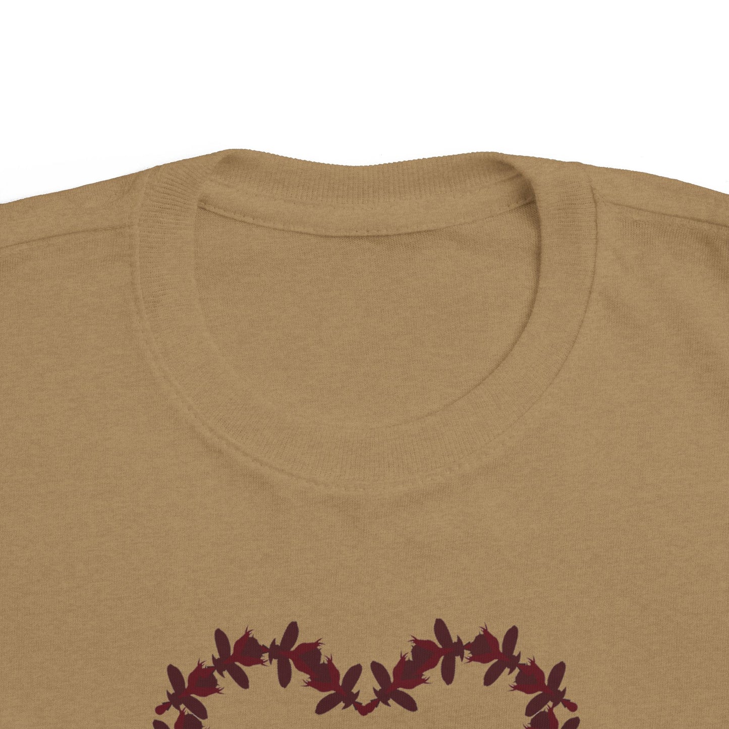 Heart-Shaped Floral Toddler Tee, Cute Kids T-Shirt, Baby Gift, Flower Print Shirt, Toddler Outfit, Party Wear