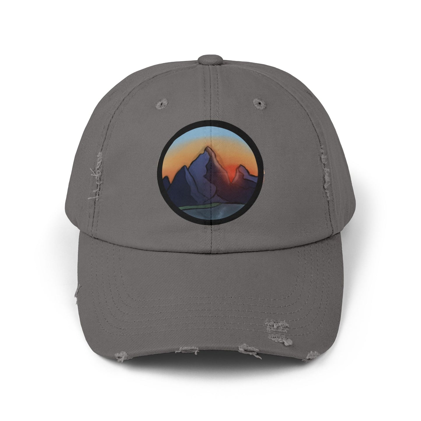 sunset Distressed Cap | Trendy Black Baseball Hat for Casual Outfits, Summer Fashion, Gift for Her, Outdoor Events, Everyday Wear
