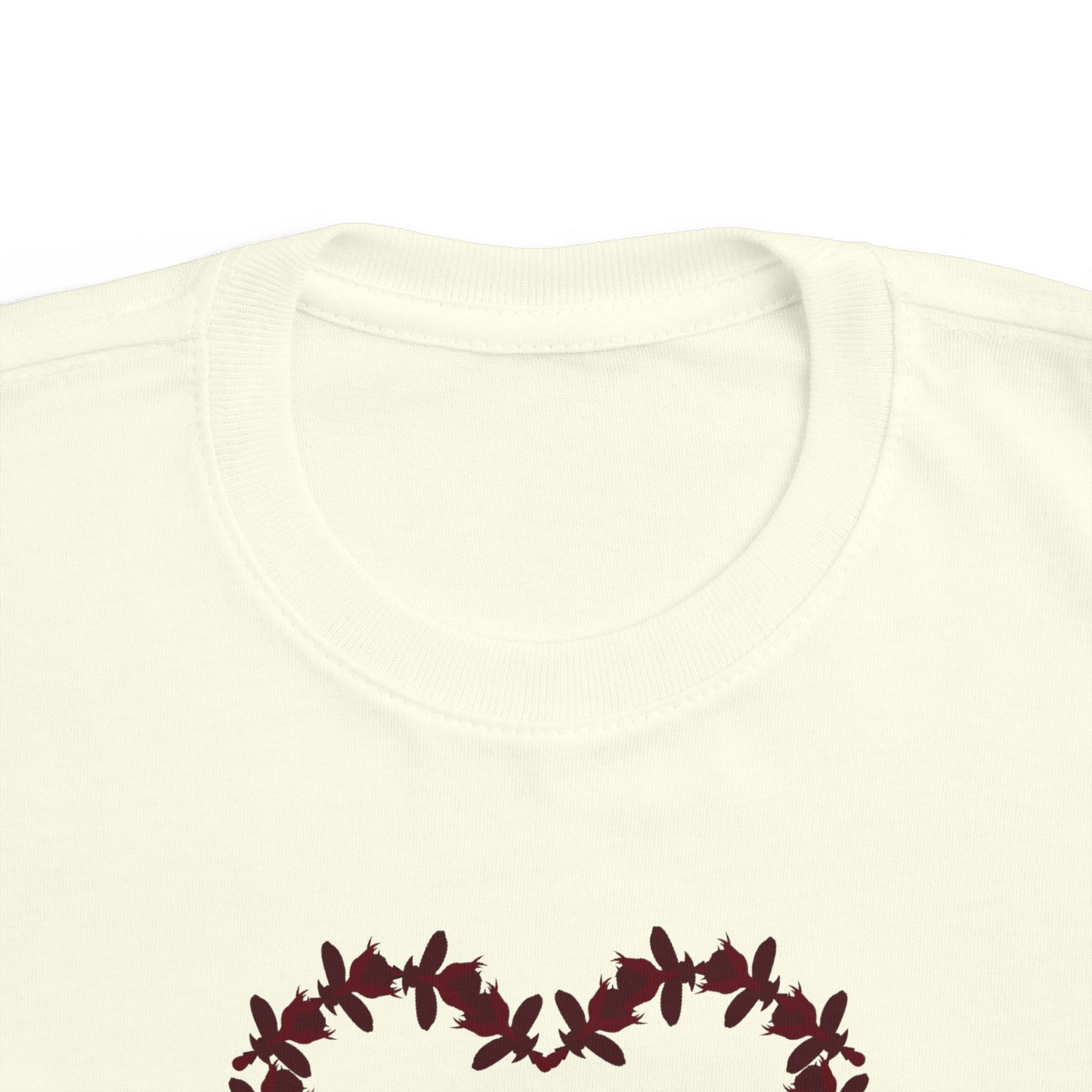 Heart-Shaped Floral Toddler Tee, Cute Kids T-Shirt, Baby Gift, Flower Print Shirt, Toddler Outfit, Party Wear