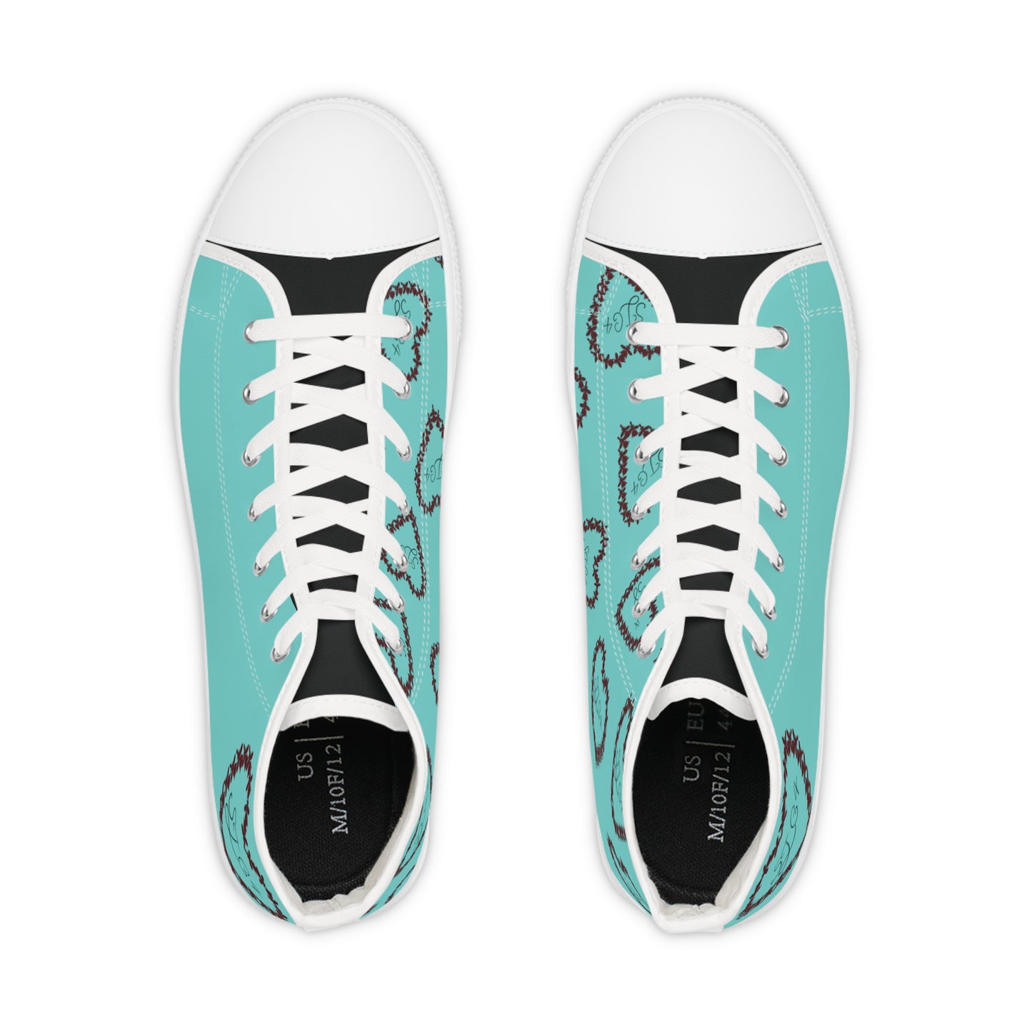 Blue Heart High Top Sneakers