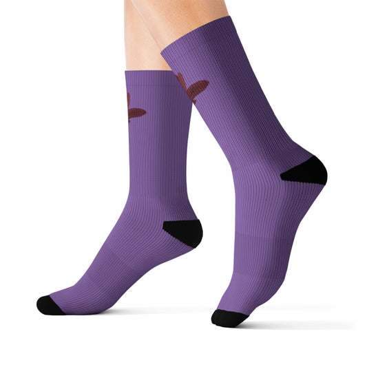 Cozy Lavender Floral Socks, Cute Gift for Her, Festival Wear, Everyday Comfort, Unique Sock Gift
