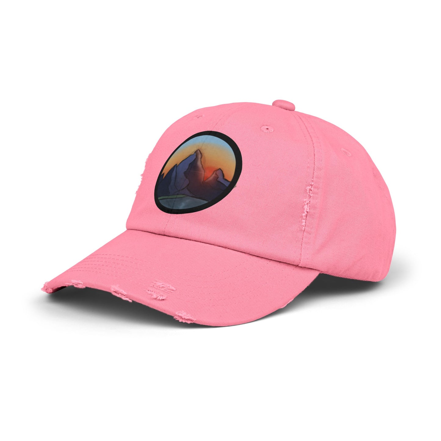 sunset Distressed Cap | Trendy Black Baseball Hat for Casual Outfits, Summer Fashion, Gift for Her, Outdoor Events, Everyday Wear