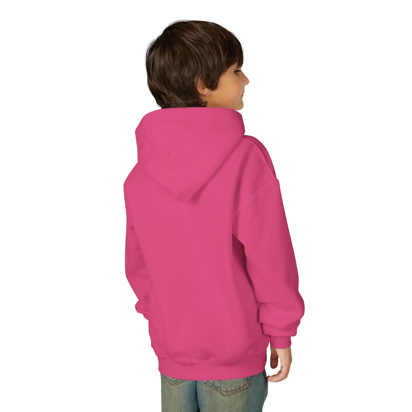 Youth Heart-Embellished Hooded Sweatshirt, Cozy Winter Wear, Teen Gift, Valentine's Day Hoodie, Comfortable Layering