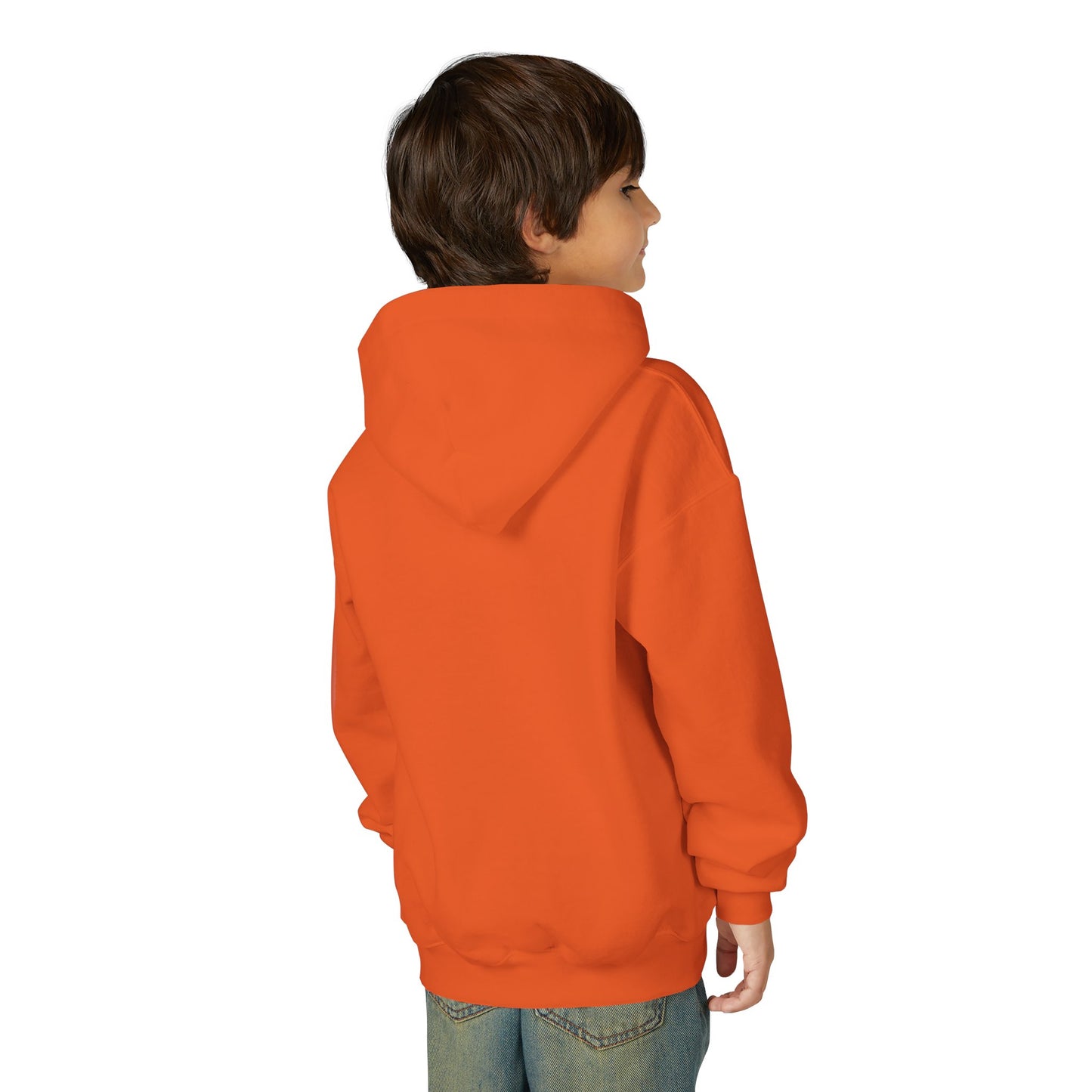 Youth Heart-Embellished Hooded Sweatshirt, Cozy Winter Wear, Teen Gift, Valentine's Day Hoodie, Comfortable Layering