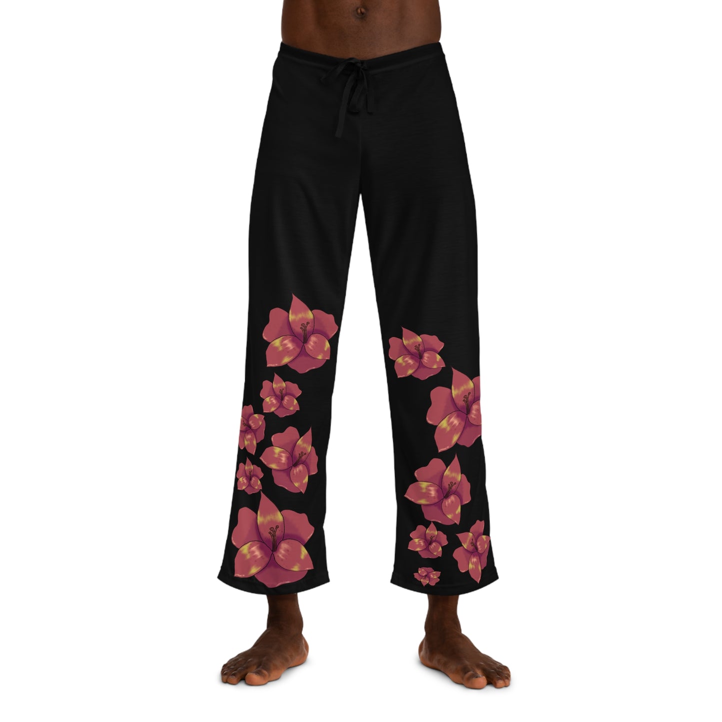 Men's Floral Pajama Pants, Relaxed Lounge Wear, Comfortable Sleep Pants, Gift for Him, Home Wear, Summer Nights, Floral Design
