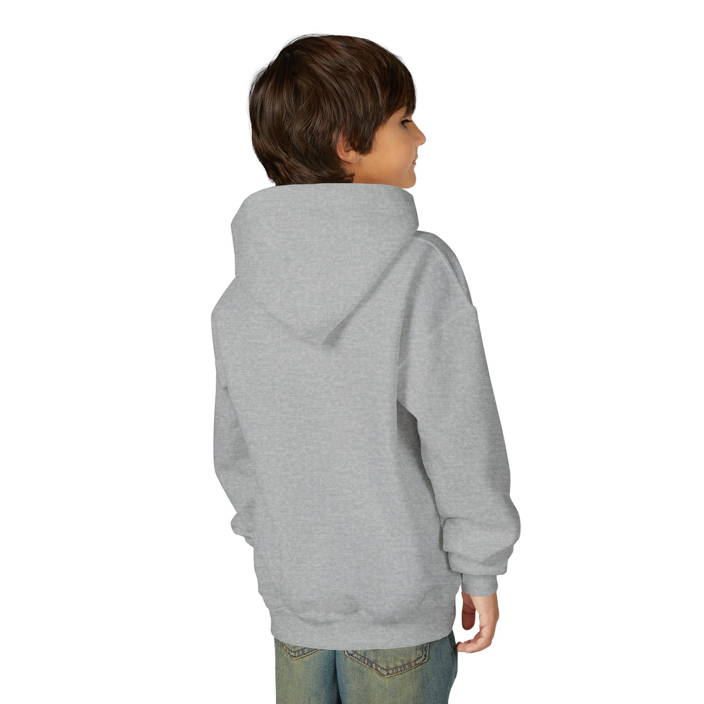 Youth Heart-Embellished Hooded Sweatshirt, Cozy Winter Wear, Teen Gift, Valentine's Day Hoodie, Comfortable Layering