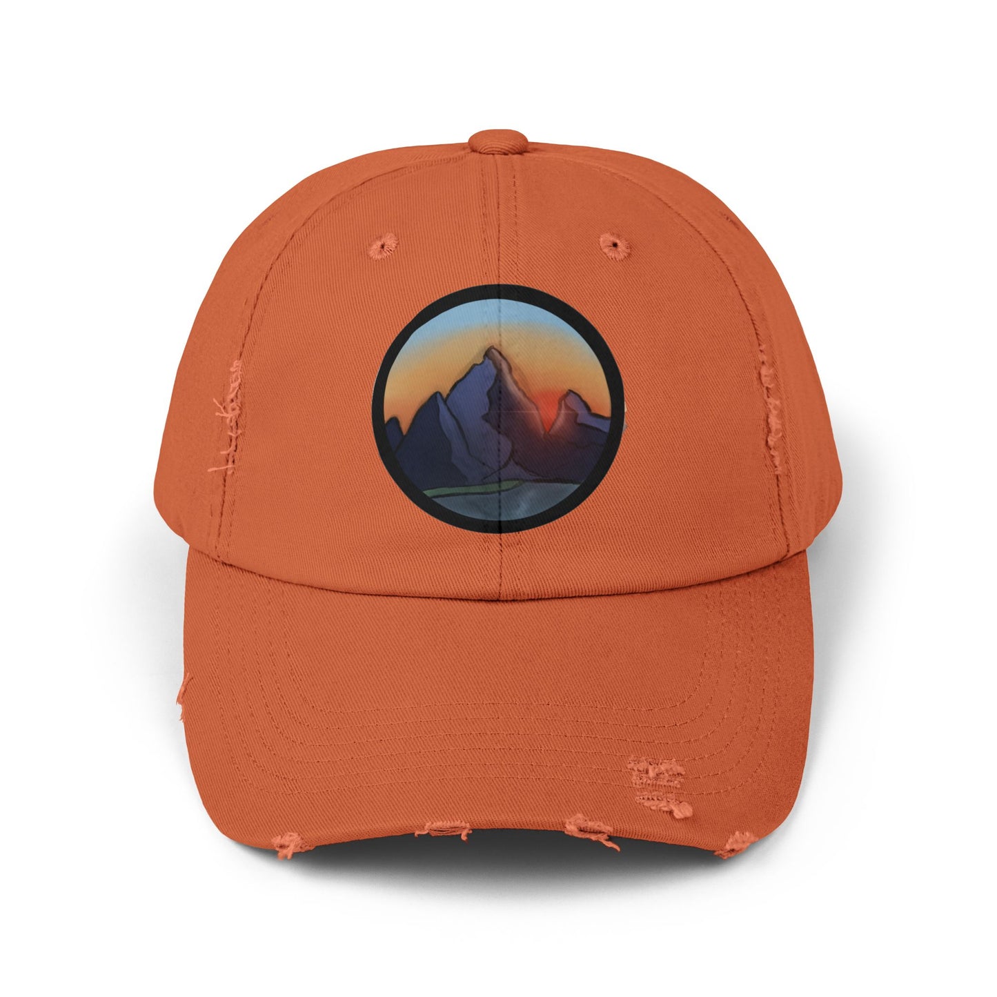 sunset Distressed Cap | Trendy Black Baseball Hat for Casual Outfits, Summer Fashion, Gift for Her, Outdoor Events, Everyday Wear
